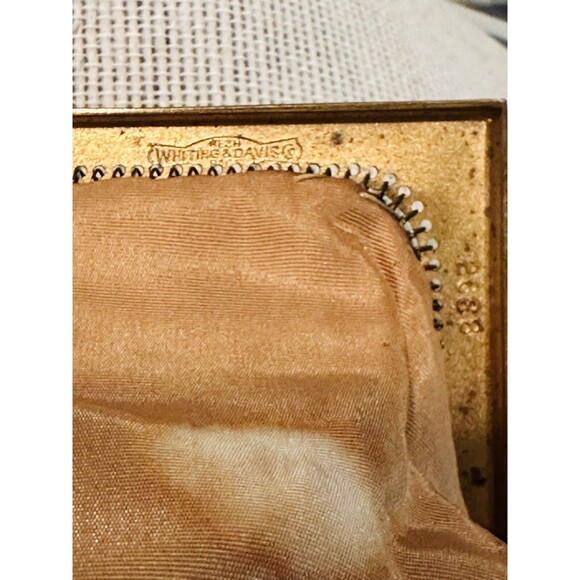 Whiting & Davis rare 1920s Gold Mesh Rhinestone Small Clutch Purse - Picture 10 of 14